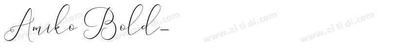 Amiko Bold字体转换